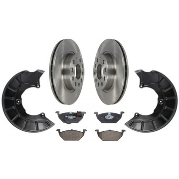 Диски захисні накладки гальмівні колодки перед jetta iii iv caddy iii фото №1