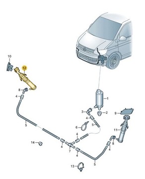 Насадка цилиндр омывателя фара vw t6 p фото №1