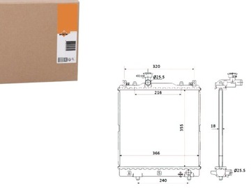 Nrf радиаторов двигателя 1770079f01 1770079f02 177007 фото №1