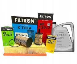 Набор фильтров 2.0tdi 1.9tdi vw passat b6 audi a3 + масло vw оригинальный номер vag фото №1