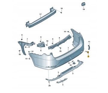 Seat cupra leon iv універсал заглушка фаркоп бампер зад фото №1
