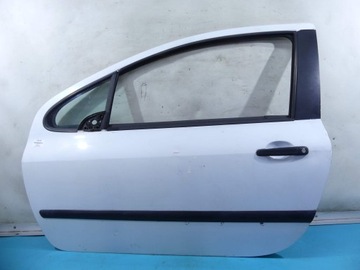 Дверь перед левая peugeot 307 3d белый 3-дверь фото №1