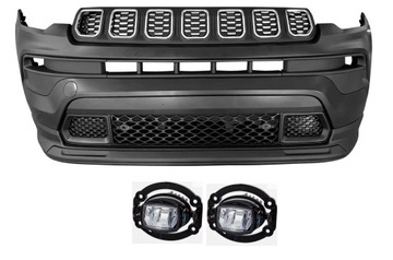 Jeep compass ii рестайлинг 2022 2023 2024 бампер перед комплект +решётка радиатора +противотуманные фары фото №1