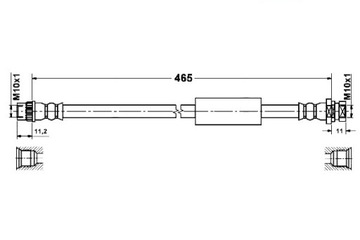 Ate шланг тормозной elast. nissan interstar opel фото №1