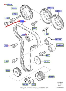 Лента распределительный вал 1.8 2.0 ford focus mondeo cougar фото №1