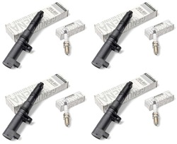 4 нове котушка запалювання renault clio laguna duster sandero logan + свічки фото №1