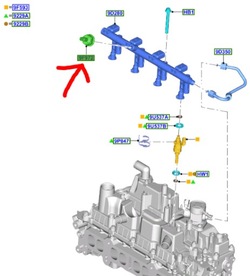 Датчик давления топлива 1.5 eb mondeo focus kuga фото №1