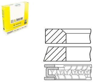 Кольца поршневые kpl fso kpl fm goetze goetze фото №1