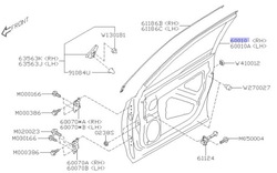 Двері правий перед subaru forester v 2018- 60009sj0009p фото №1