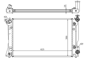 Nissens радіаторів двигуна toyota avensis 2.0/2.4 фото №1