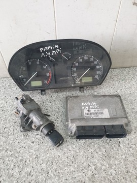 Блок керування набір старт fabia i 1.4mpi 047906033d фото №1
