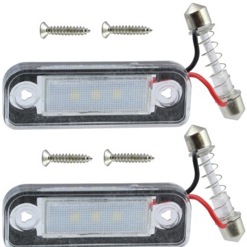 Лампочки номерного знака led mercedes e w211 s211 2002- фото №1