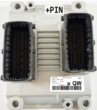 Комп'ютер ecu opel 3.2 0261208049 qw 55351519 + pin фото №1