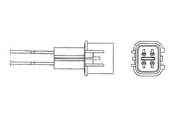 Ngk лямбда-зонд количество проводов 4, 400mm mitsu фото №1