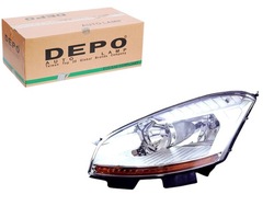 Depo фара l h1/h7, электрический, з двигателем, фото №1