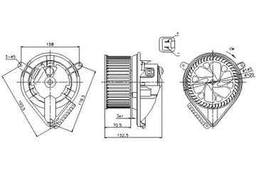 Nissens повітродувка mercedes v 638/2 vito 638 2.0 фото №1