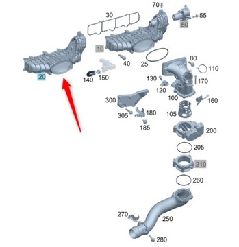 Колектор всмоктуючий 2.2 sprinter mercedes оригінал фото №1