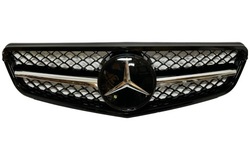 Решітка радіатора решітка mercedes w204 amg 07-14 рестайлінг чорний + хром фото №1