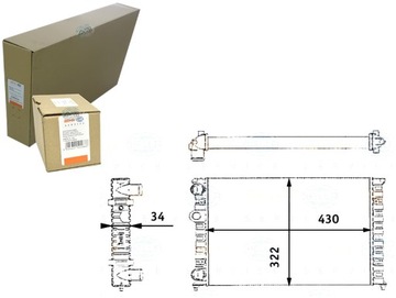 Behr hella радіаторів води vw golf iii 1.4 1h1 фото №1