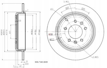 Диски ham. 2szt peugeot t. 607 2.2 3.0 maxgear фото №1