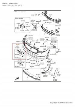 Оригінальний номер накладка номерного знака реєстраційний mazda cx-30 фото №1
