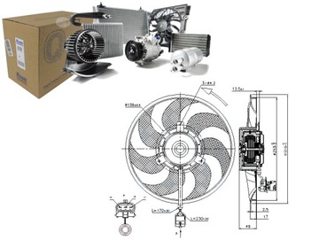 Вентилятор радиатор з корпус opel astra g astr фото №1