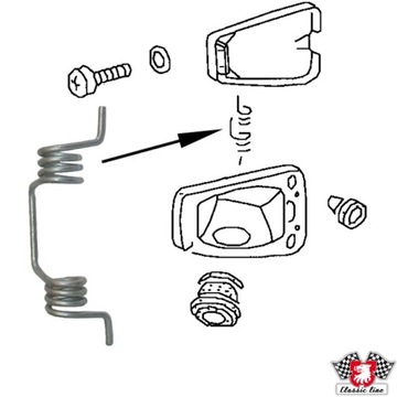 Vw garbus пружина крышки заливка топлива фото №1