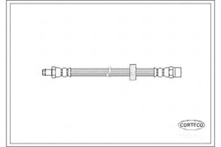 Corteco шланг тормозной гибкий volvo фото №1