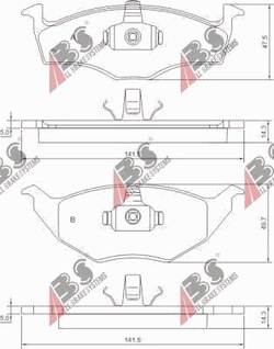 Гальмівні колодки гальмівні vw lupo 99-05 фото №1