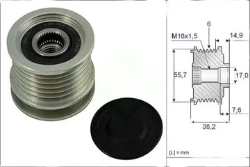 Сцепление генератора колесо ременное 535 0013 10 ina фото №1