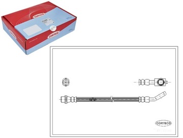 Corteco шланг гальмівний 8d0611775f 8d0611775g 8d фото №1
