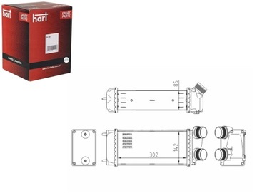 Інтеркулер радіаторів повітря citroen c4 1.6hdi 04 hart фото №1