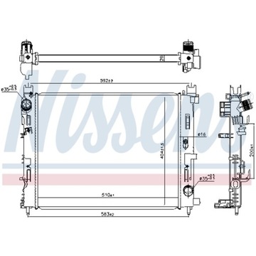 Радіаторів води nissens 606845 фото №1