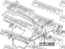 Трос відкривання капота 17101-a8d2 febest фото №1