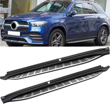Градусы пороги боковые mercedes gle w167 v167 хром фото №1