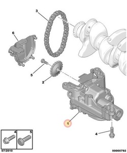 Насос масла citroen c3 picasso c4 picasso ds3 оригінальний номер 1001h1 фото №1