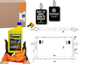 Радіаторів opel astra g 1,6 00- nrf #petrolhead pro+ kit5 фото №1