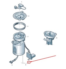 Vw passat b8 3g fuel манометр sender 3q0919673j фото №1