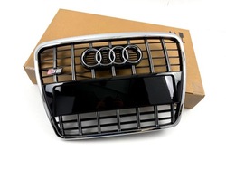 Решётка радиатора решётка новая audi a6 s6 c6 05-11 чёрный блеск фото №1
