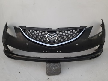 Mazda 6 vi 08-10 бампер переднє решітка оригінал! фото №1