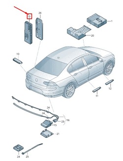 Vw passat b8 3g tailgate контроль unit 5q0959107t фото №1