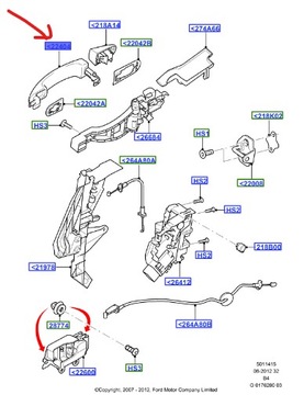 Ручка наружная дверь перед ford focus kuga cmax фото №1