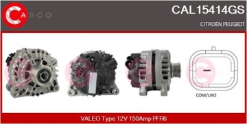 Генератор 12v 150a casco cal15414gs фото №1