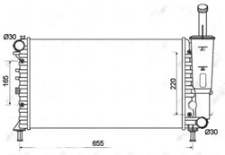 Радіаторів води 53124 nrf fiat punto фото №1