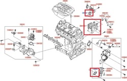 Oem радиатор клапана egr 284162u001 вместе з прокладками do kia/hyundai фото №1