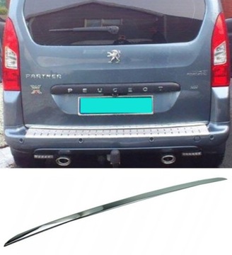 Peugeot partner ii 08- планка хром na кришка багажника фото №1