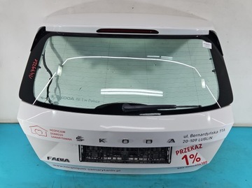 Крышка задняя багажника стекло зад skoda fabia iii 3 hb белый lf9e хэтчбек фото №1