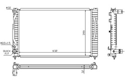 Nissens радіаторів двигуна audi a4 a6 skoda superb фото №1