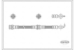 Corteco 19033024 шланг тормозной гибкий фото №1