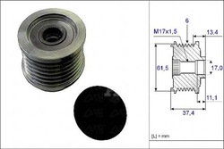 Ina колесо ременное генератора fiat фото №1